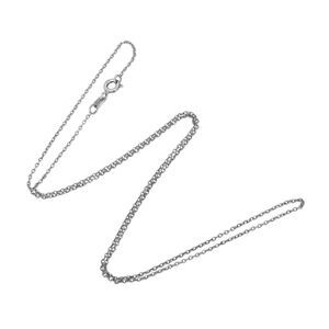 Estate Italy PAJ Sterling Silver 925 1.1mm Cable Chain Necklace 18"